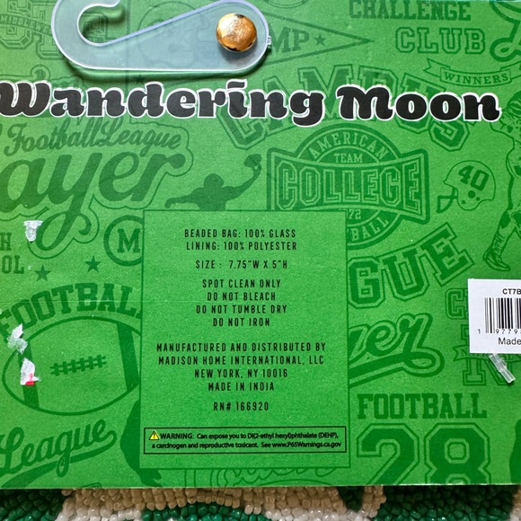 Beaded Football Travel Pouch - Picture 3 of 5